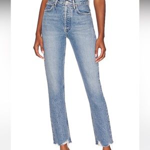 Agolde Riley High Rise Straight Crop, Size 26